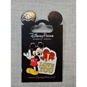 Disney Pins Mickey Mouse "I Love You" Love Sign 1.5'' New